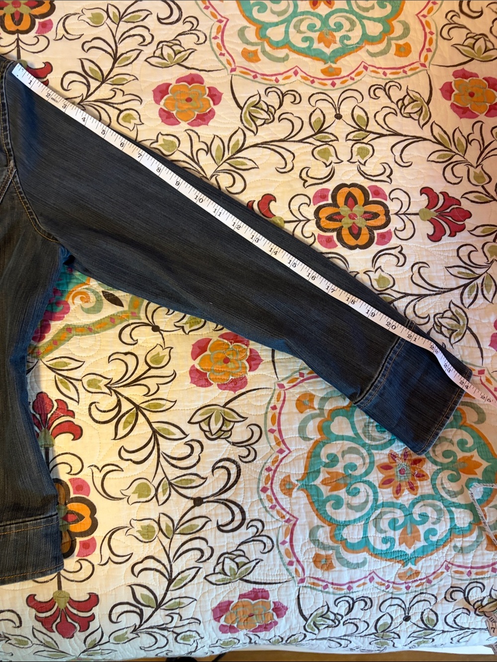 Cold water Creek  Denim Jacket in Deep Blue Wash - Picture 6 of 7